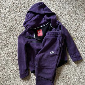 Nike Full-Zip Hoodie and Joggers Set Purple Baby 24M